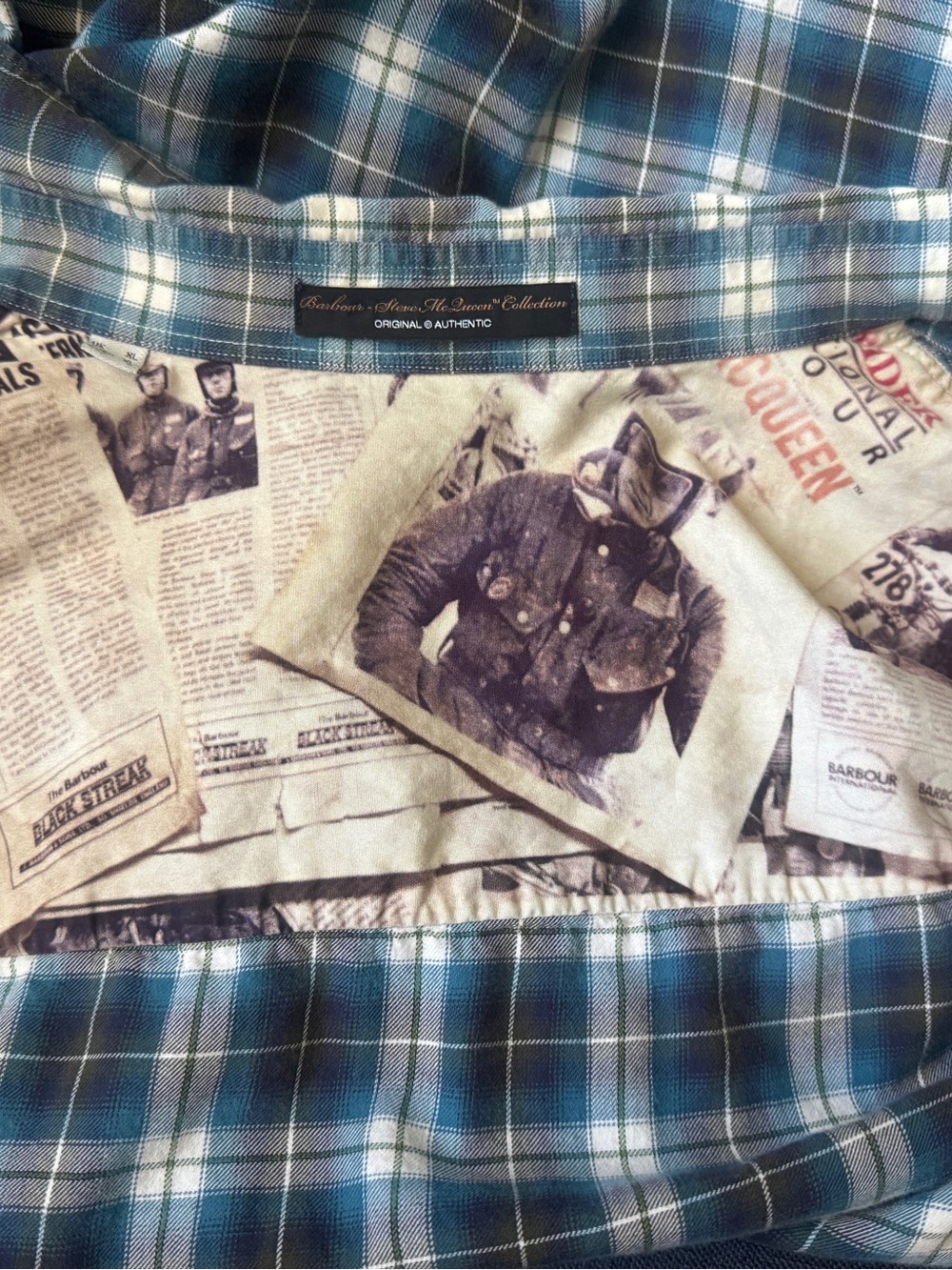 Barbour x Steve McQueen Plaid Button Down Shirt - Picture 3 of 9